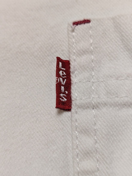 Chemise LEVI'S Jean Denim Blanc Manches Longues Red Tab - Taille L