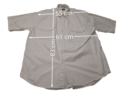 Chemise à manches courtes Dockers blanc cassé uni 2 poches taille XXL Homme
