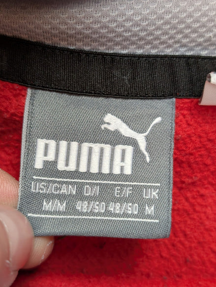 Sweat à Capuche PUMA Homme M Rouge Hoodie Sport 2 Poches Excellent État