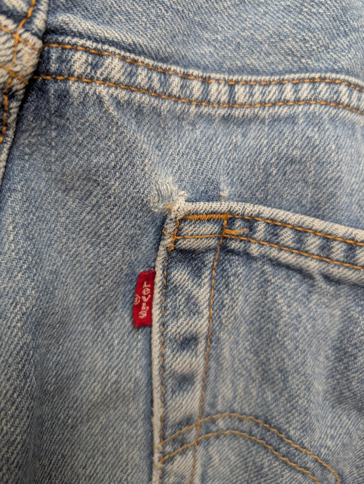 Jean Levi's 505 Regular Fit Vintage Homme W38 L30 Bleu Denim Classic Straight