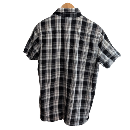 Chemise Dickies noire et grise à carreaux manches courtes taille M #185e