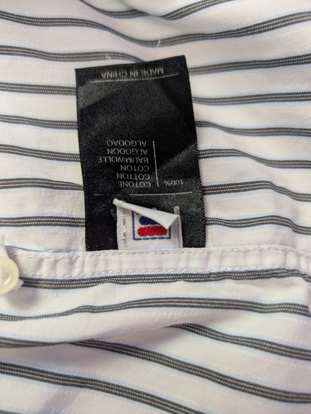 Chemise Fila blanche à rayures taille L #143msch