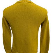 Pull Polo Ralph Lauren Jaune Vintage Made in HK - Maille Dense Taille L (Fit S)