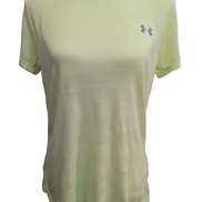 T-shirt de Sport Under Armour HeatGear Jaune Fluo Femme Taille M