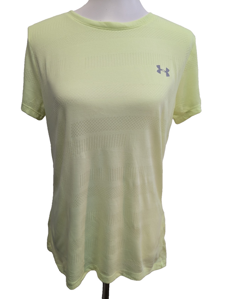 T-shirt de Sport Under Armour HeatGear Jaune Fluo Femme Taille M
