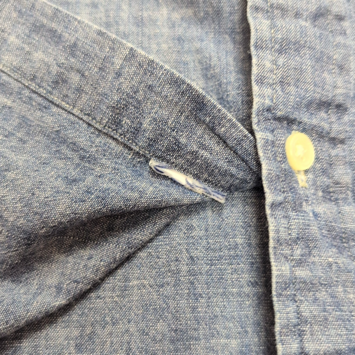Chemise Ralph Lauren L Bleu Effet Jean Coton Logo Bleu manches longues