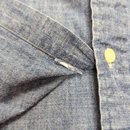 Chemise Ralph Lauren L Bleu Effet Jean Coton Logo Bleu manches longues
