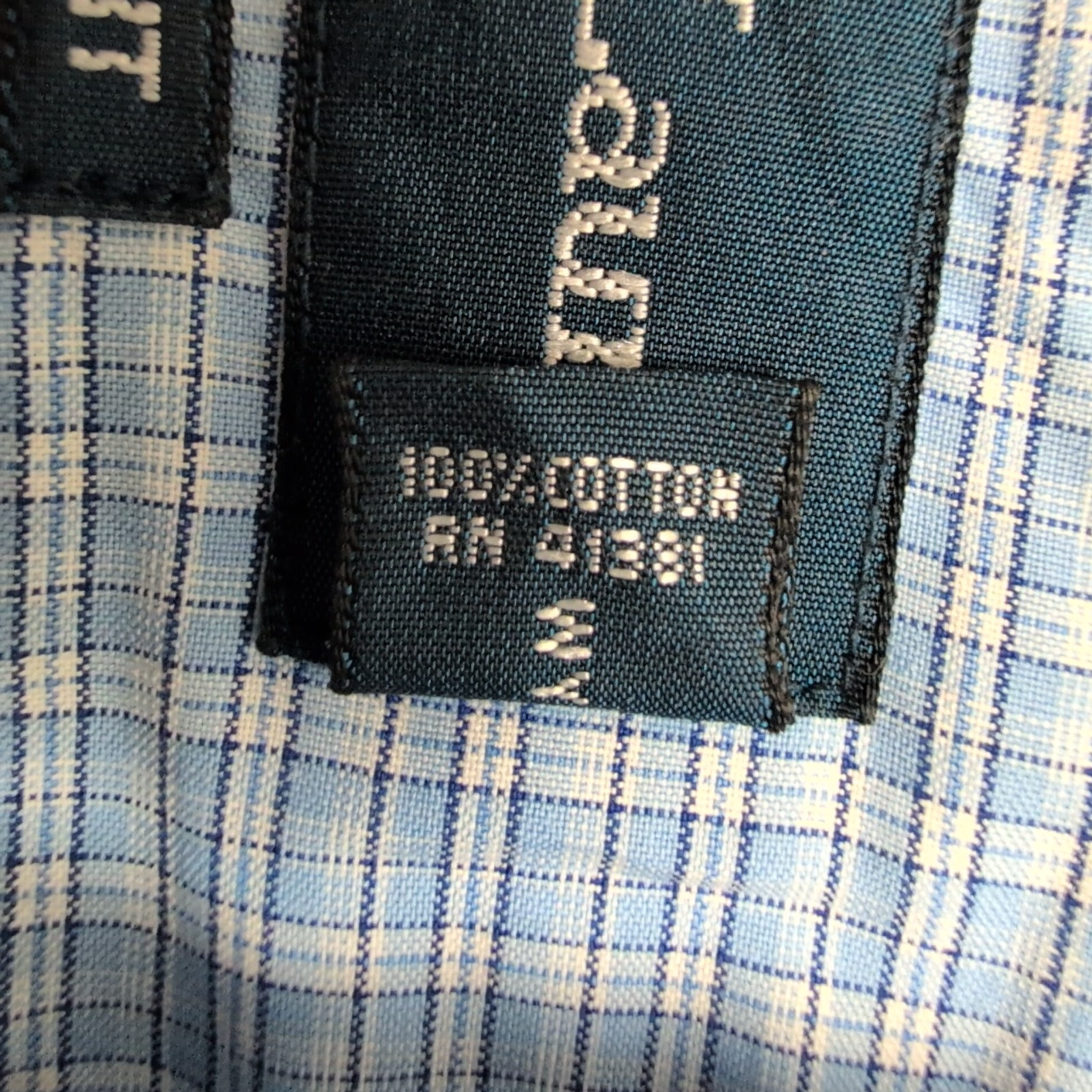 Chemise Ralph Lauren M Classic Fit Bleue Carreaux 100% Coton Logo Bleu Marine