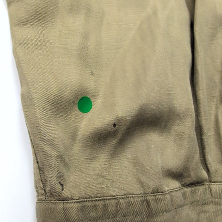 Chemise Ralph Lauren Blake XL Soie Lin Kaki Logo Bleu Marine mancheslongues