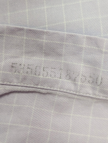 Chemise Polo Ralph Lauren Shirt L XL Andrew Lila Micro-Carreaux Col Mao Officier
