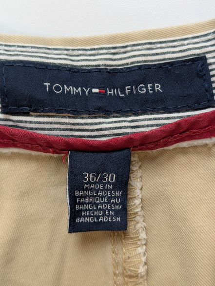 Pantalon Chino TOMMY HILFIGER Beige 👞 Coupe Cropped / Courte Taille W36 (L25)