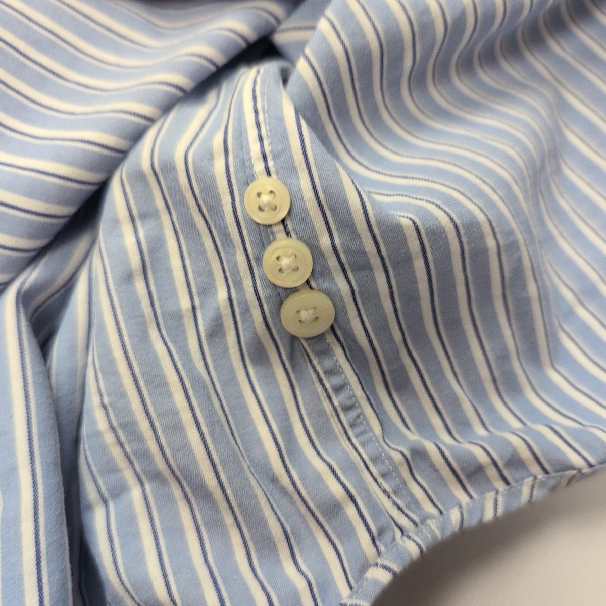 Chemise Ralph Lauren Classic Fit L Bleu Clair Rayures Logo Bleu Marine