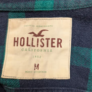 🌊 Chemise HOLLISTER Flanelle Carreaux Vert Bleu M Coton |306S