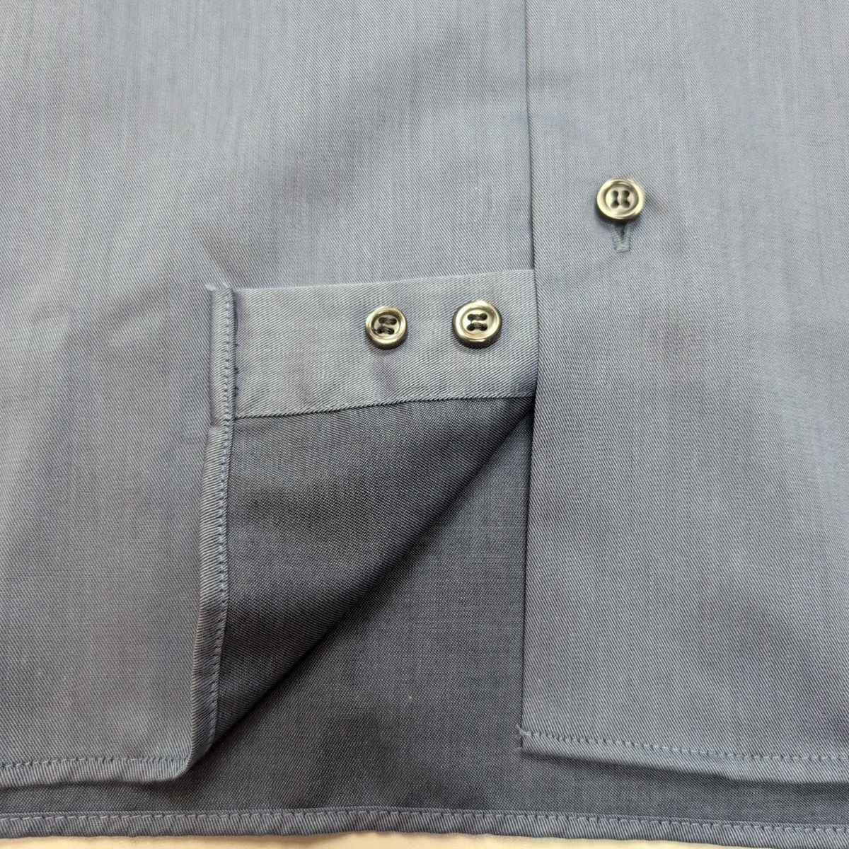 Chemise Ingram 2XL Bleu Uni 100% Coton Neuve Sans Étiquette Italie