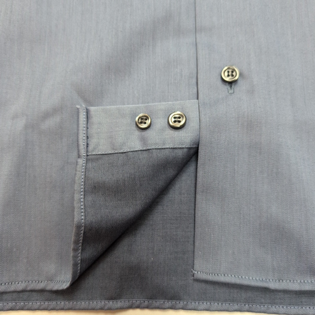 Chemise Ingram 2XL Bleu Uni 100% Coton Neuve Sans Étiquette Italie
