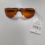 Lunettes de soleil style Ovale Ambre Monture Métal Y2K