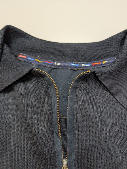 Pull Paul & Shark Yachting Vintage Bleu Marine Foncé Col Zippé - Taille M