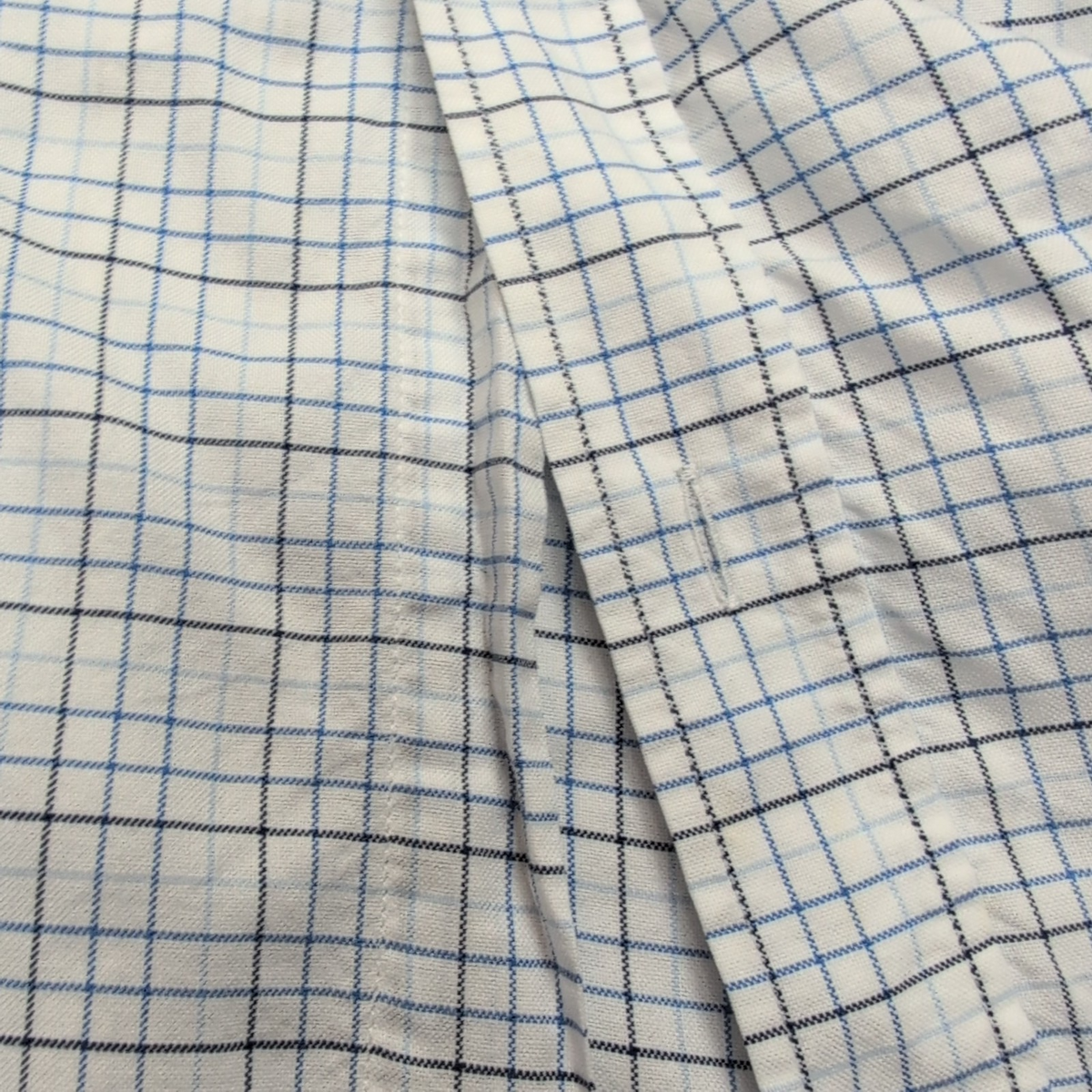 Chemise Lacoste 38 S/M Blanc Carreaux Bleus Logo Vert Coton manches longues