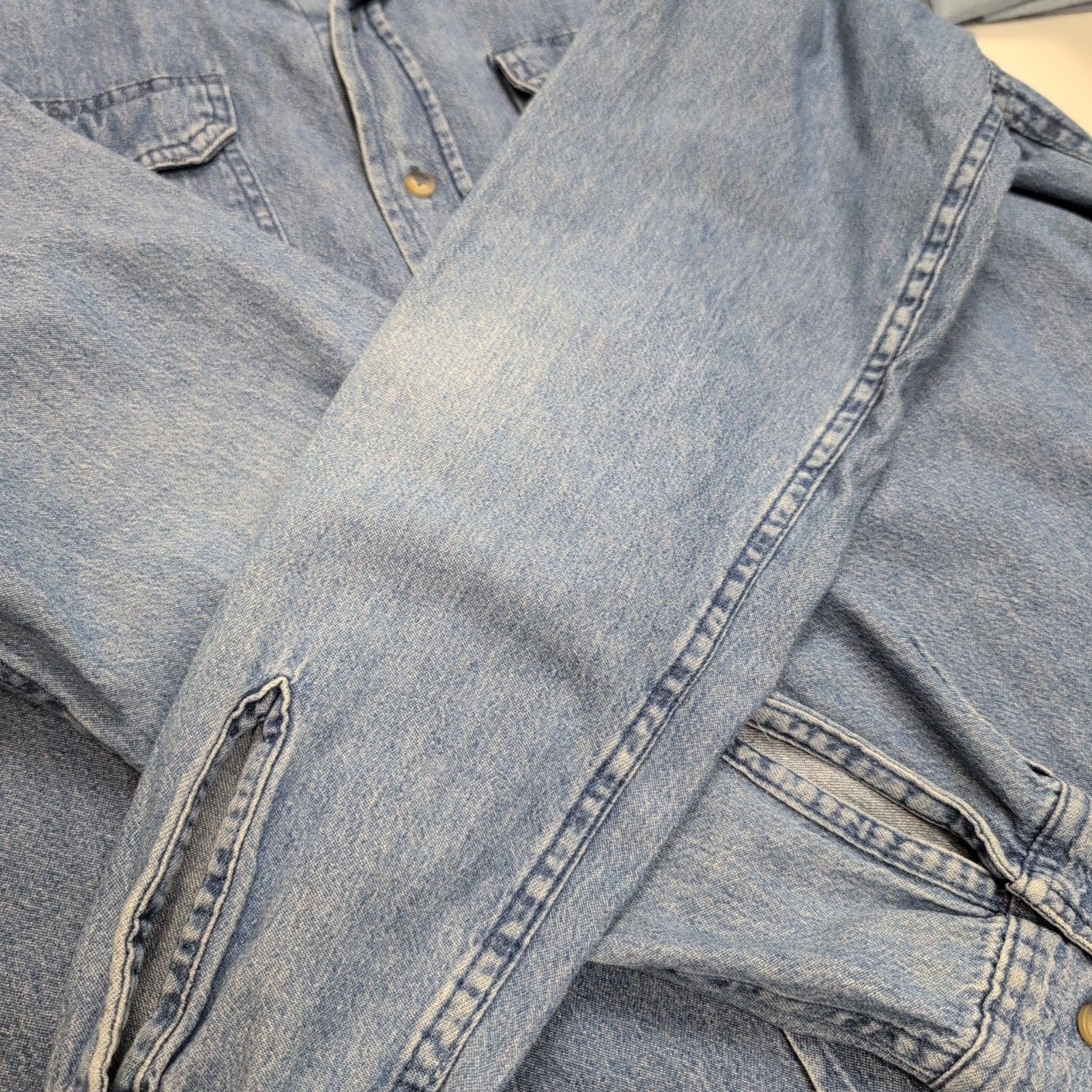 Wrangler chemise jean vintage bleu 2 poches à rabat taille M