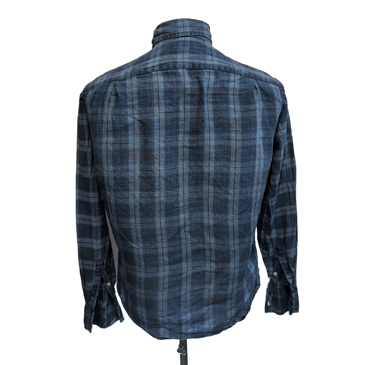 Chemise J.Crew Taille M Slim Bleu à Carreaux 100% Lin Baird McNutt