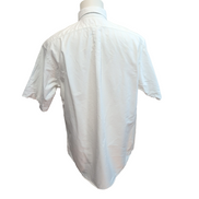 Chemise Ralph Lauren Yarmouth M Blanc Uni Logo Marron Manches Courtes