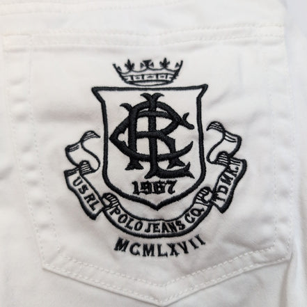 Pantalon Chino Polo Ralph Lauren Blanc Stretch 5 Poches Taille 29x34