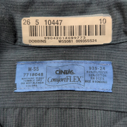 Chemise Cintas Workwear Flex M Vert Foncé Manches courtes 2 Poches Poche Stylo