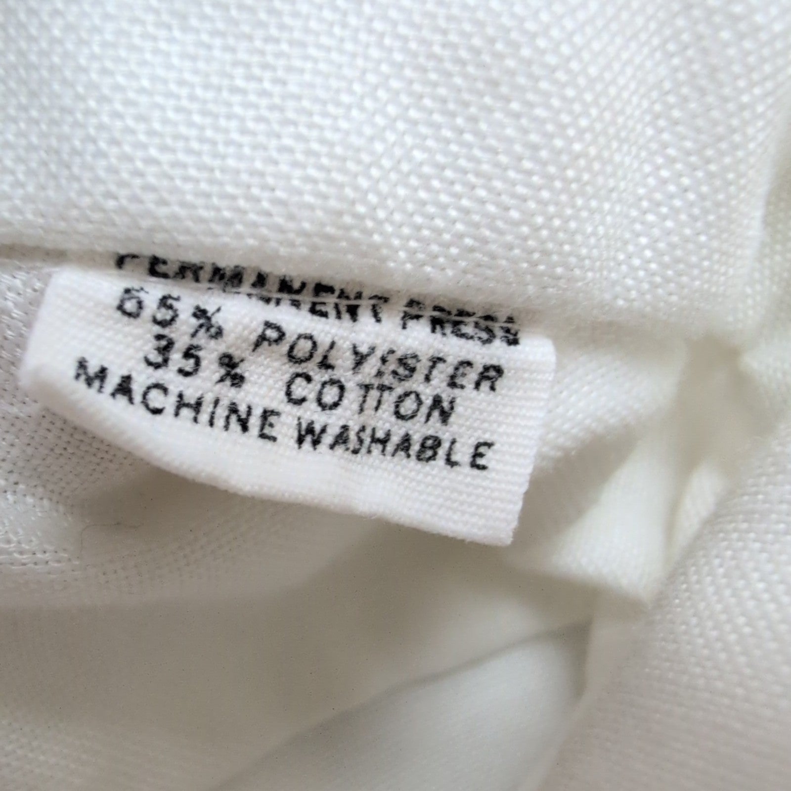 Chemise ENRO Permanent Press Vintage Taille L/XL Blanche Col Pointe Boutonné