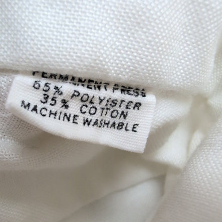 Chemise ENRO Permanent Press Vintage Taille L/XL Blanche Col Pointe Boutonné