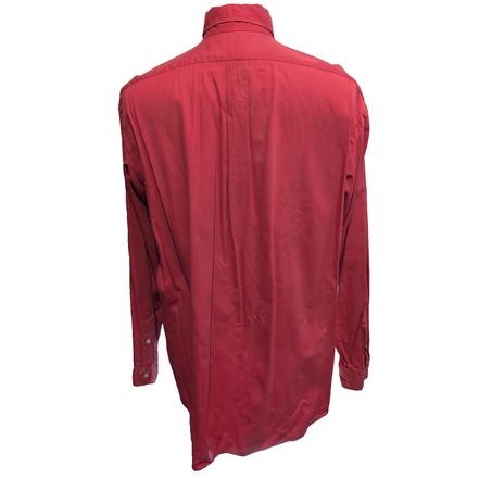 Chemise Ralph Lauren Blaire L Rouge Shirt Button Down Coton Logo Bleu Marine