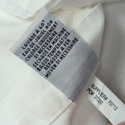 Chemise Ralph Lauren M Blanc Uni Manches Courtes Logo Marron manches longues