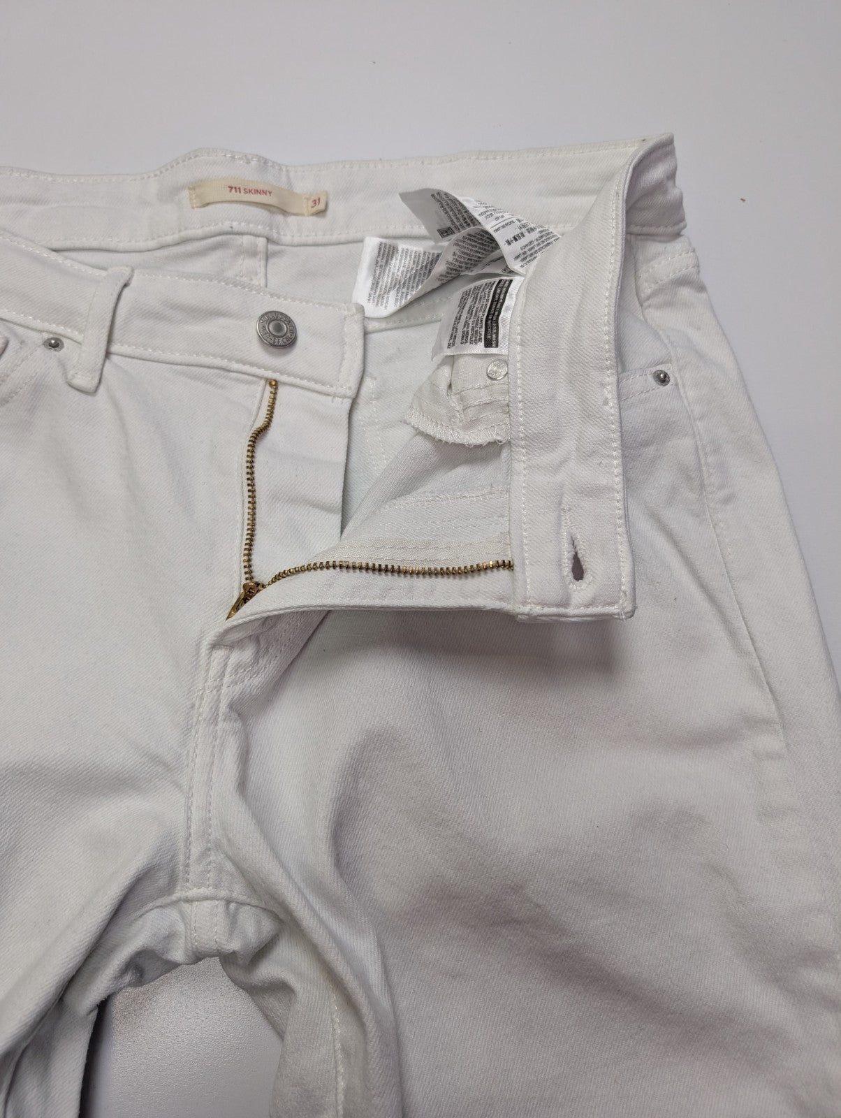 Jean Levi's 711 Skinny Femme Blanc Ultra Stretch Full White W30 L28 T42