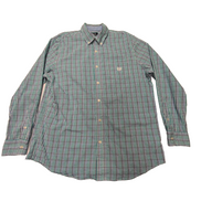 Chemise CHAPS verte et bleue à carreaux taille L #59e