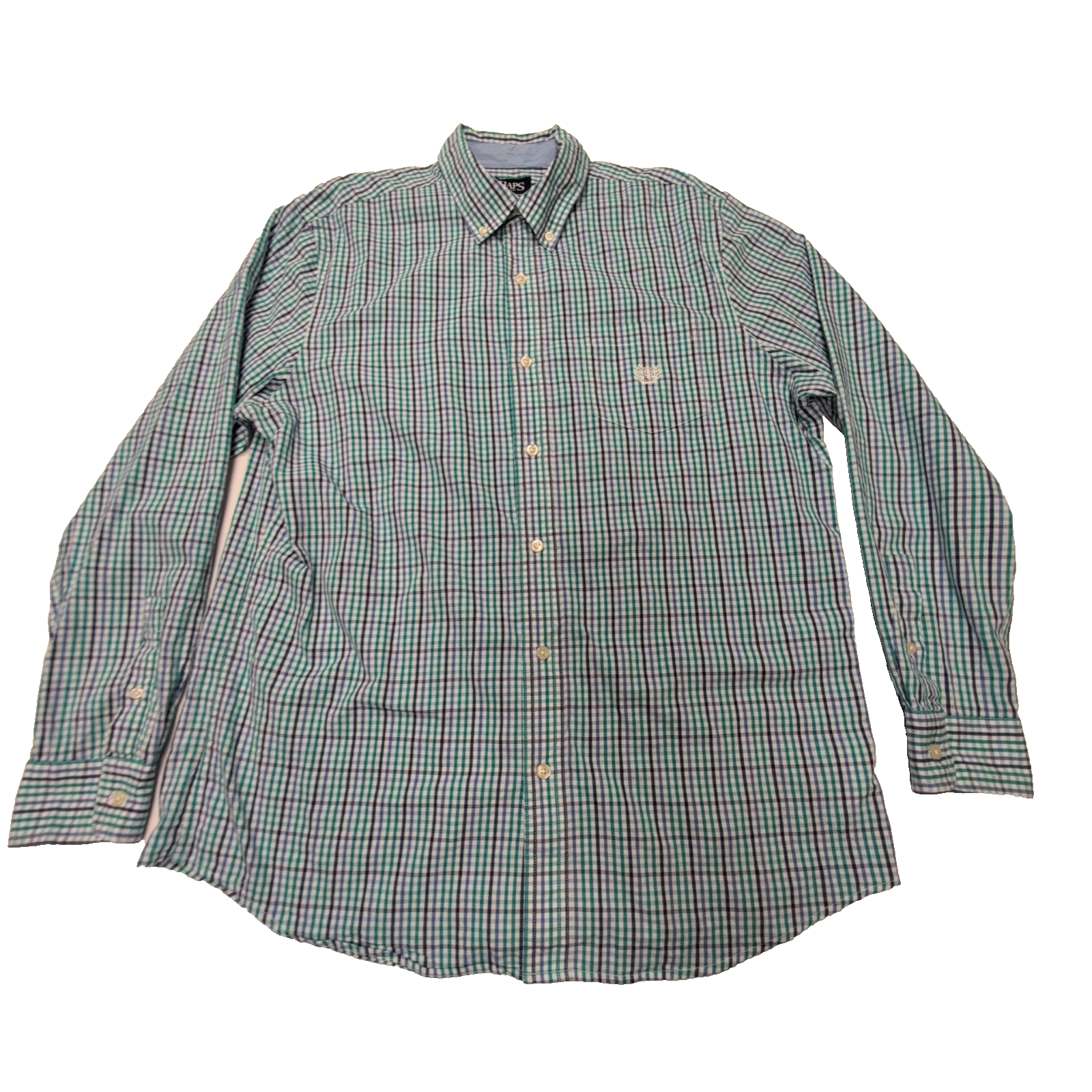Chemise CHAPS verte et bleue à carreaux taille L #59e