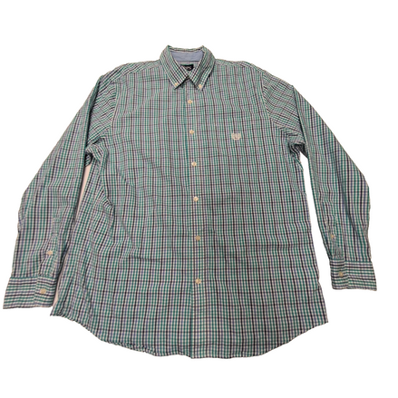 Chemise CHAPS verte et bleue à carreaux taille L #59e