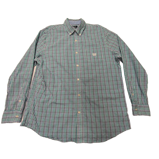 Chemise CHAPS verte et bleue à carreaux taille L #59e