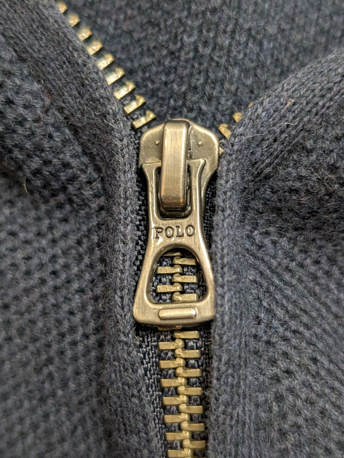➜ Pull POLO Ralph Lauren Col Zippé Pima Coton Bleu Marine - Taille XL