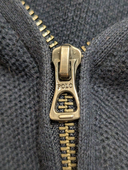 ➜ Pull POLO Ralph Lauren Col Zippé Pima Coton Bleu Marine - Taille XL