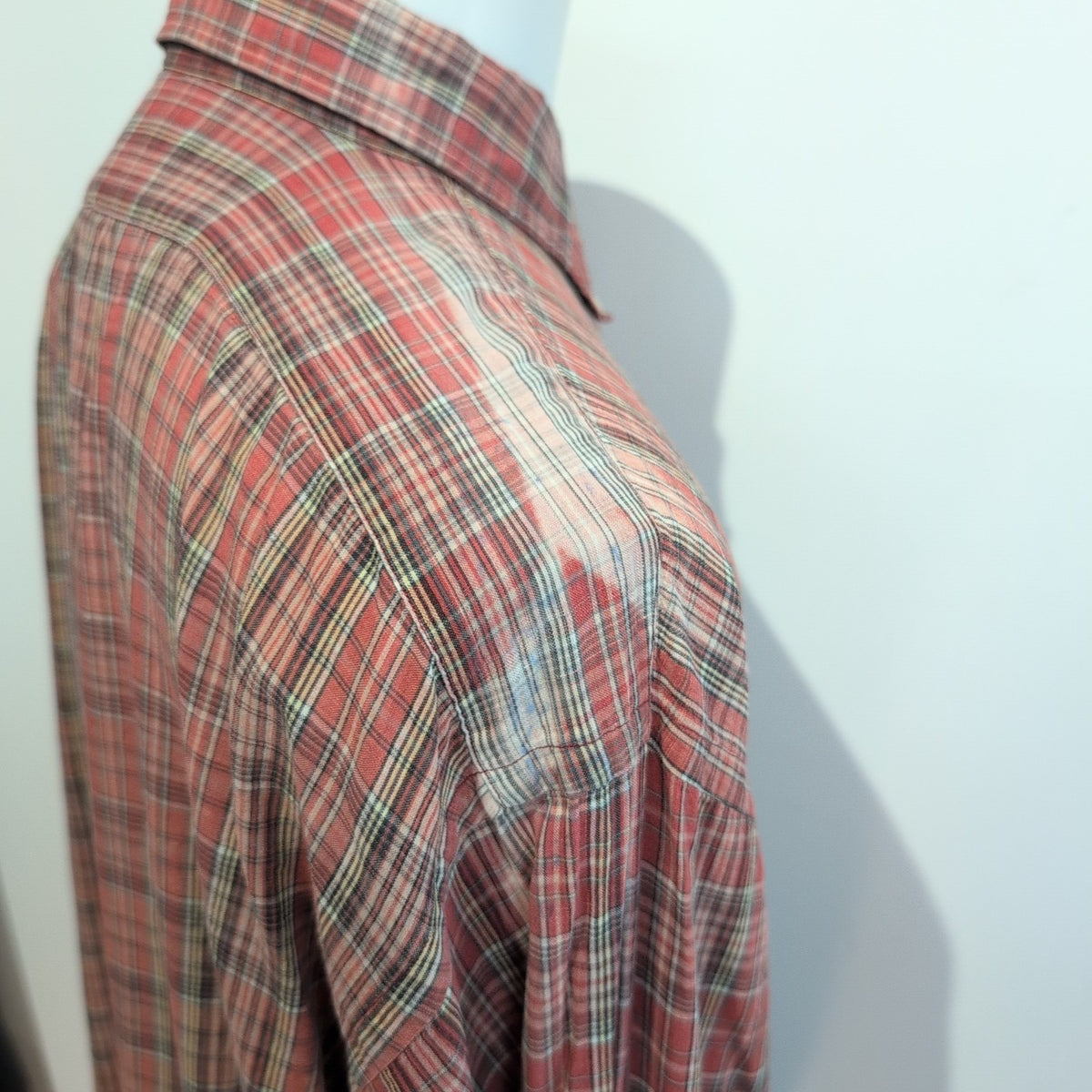 Chemise Ralph Lauren XL Carreaux Rouge Logo Bleu Marine Vintage manches longues