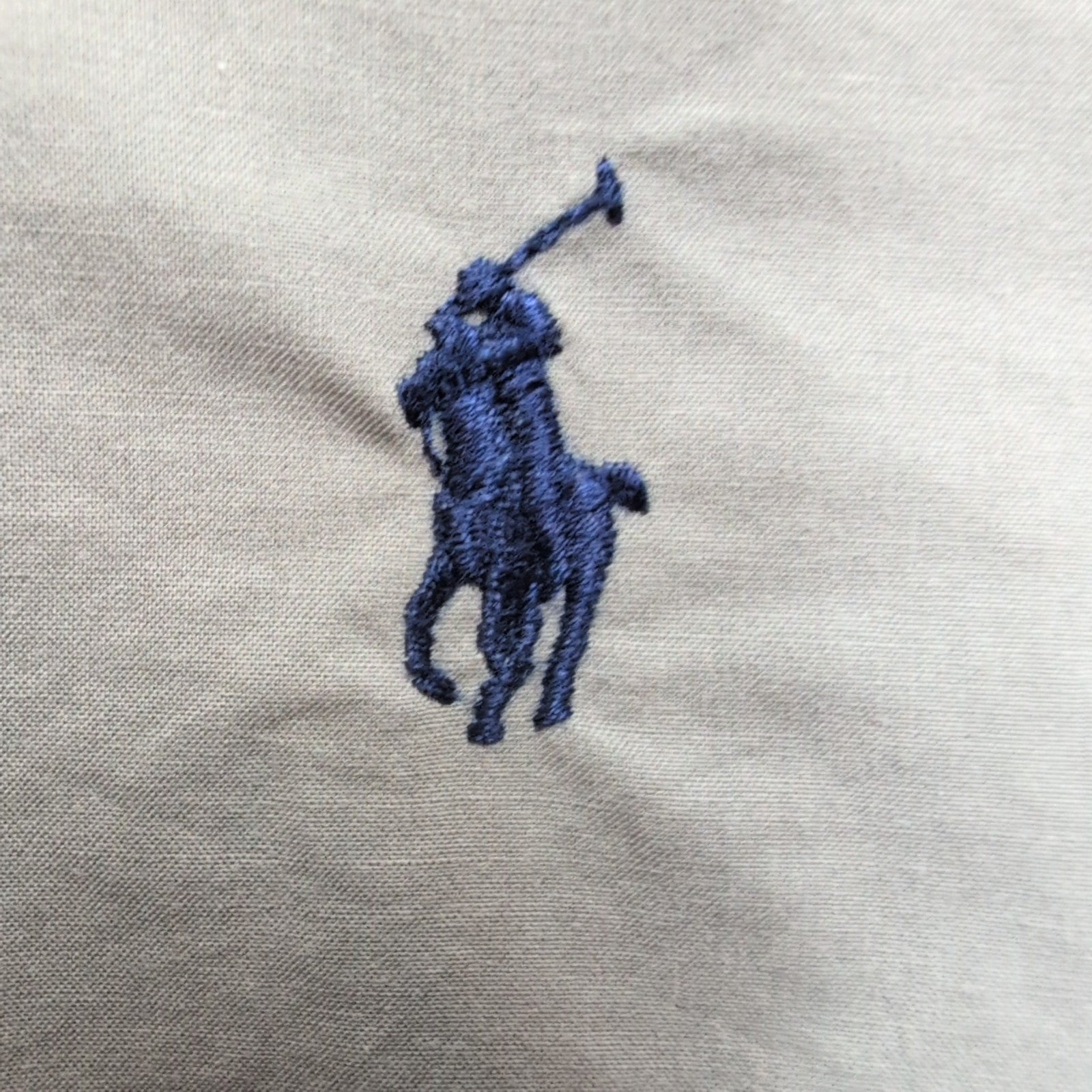 Chemise Ralph Lauren S Grise Classic Fit Coton Stretch Logo Bleu Marine