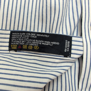 Chemise Nautica XL Bleu Rayures 100% Coton Poche Manches Longues