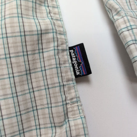 Chemise Patagonia M Verte Blanche Carreaux Ventilée 2 Poches Outdoor