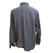 Chemise Eddie Bauer XL Gris Anthracite 100% Coton Épais Vintage manches longues