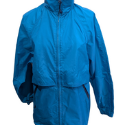 Veste Coupe-Vent Eddie Bauer Bleue Femme Taille M Blouson Outdoor avec Capuche