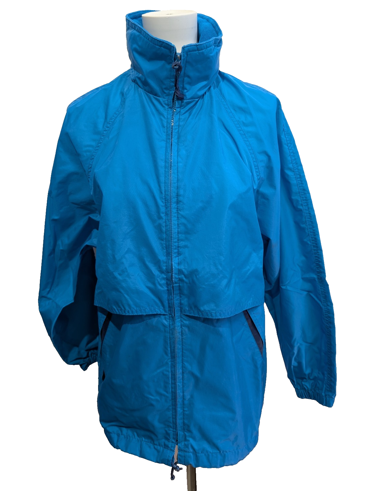 Veste Coupe-Vent Eddie Bauer Bleue Femme Taille M Blouson Outdoor avec Capuche