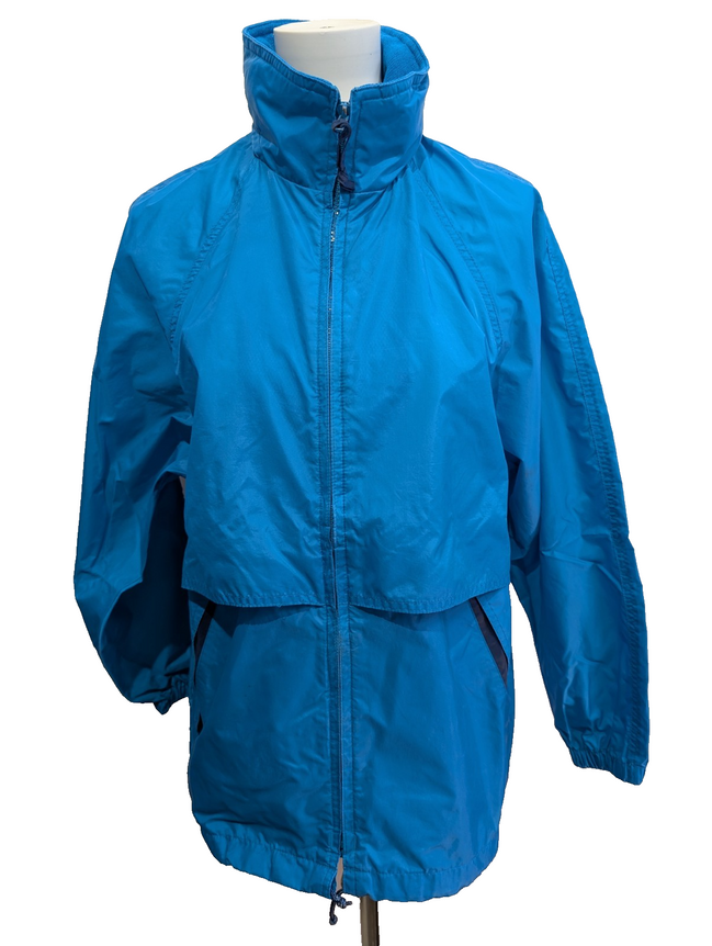Veste Coupe-Vent Eddie Bauer Bleue Femme Taille M Blouson Outdoor avec Capuche