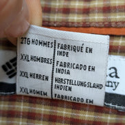 CHEMISE COLUMBIA Sportswear Carreaux Bordeaux XXL 2TG Homme 100% Coton ML