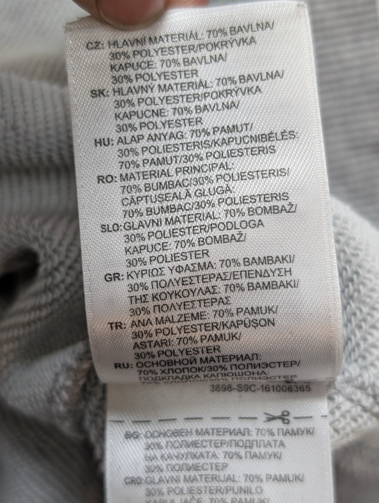 ➜ Sweat à Capuche Adidas Vintage - Grand Logo Brodé - Gris - Taille 40 (M/L)