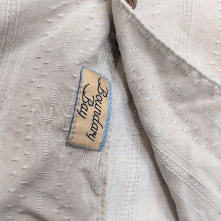 Chemise Hawaïenne Boundary Bay XLTG 100% Soie Gris Boutons Bois Palmier