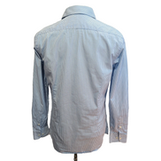 Chemise Massimo Dutti Easy Iron bleu rayures manches longues M L